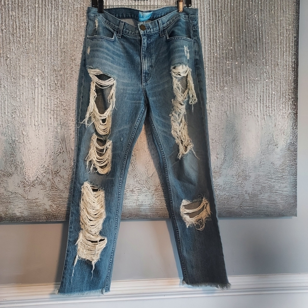 Mumu Blue Seattle Straight Leg Jeans  Size 30